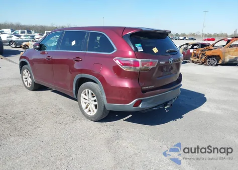 2015 Toyota Highlander Le из США, поврежденный, VIN 5TDZARFH2FS015952